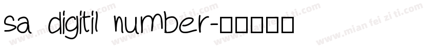 sa digitil number字体转换